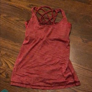 Lululemon Red Run Tank with built in bra